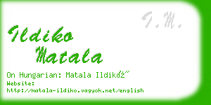 ildiko matala business card